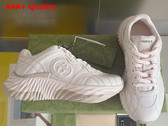 Gucci Womens Gucci Ripple Sneaker in Pale Pink Leather 771653 Replica