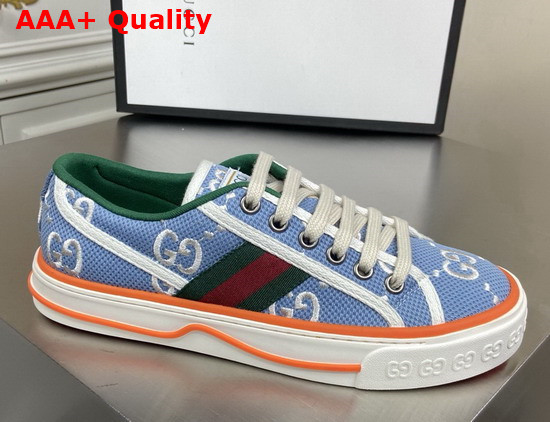 Gucci Womens Gucci Tennis 1977 Sneaker Ligith Blue Ivory 606110 Replica