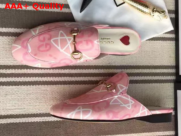 Gucci Womens GucciGhost Princetown Slipper in Pink Replica