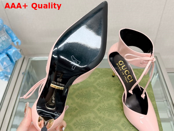 Gucci Womens High Heel Patent Pump in Pink Leather 717159 Replica