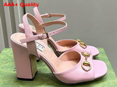 Gucci Womens Horsebit Sandal in Light Pink Leather 771600 Replica