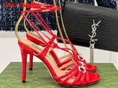 Gucci Womens Horsebit Sandal in Red Patent Leather 771596 Replica