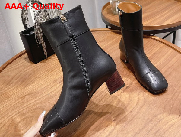 Gucci Womens Leather Ankle Boot in Black 700023 Replica