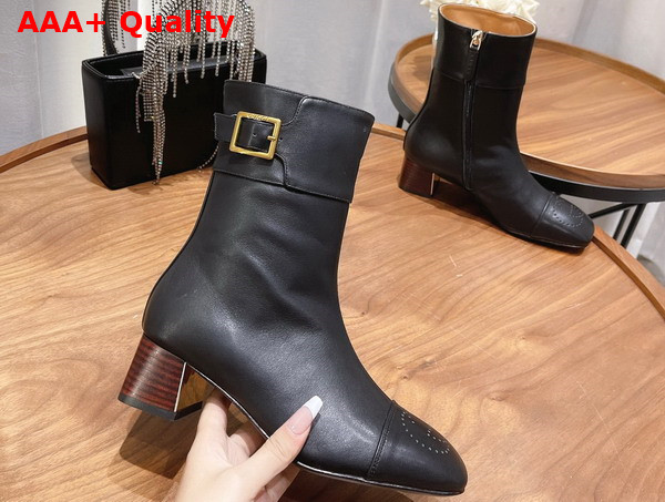 Gucci Womens Leather Ankle Boot in Black 700023 Replica