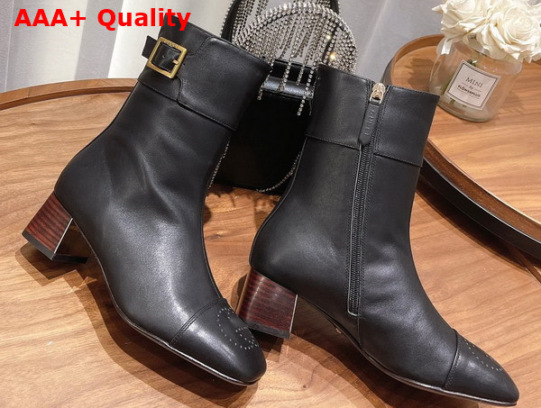 Gucci Womens Leather Ankle Boot in Black 700023 Replica