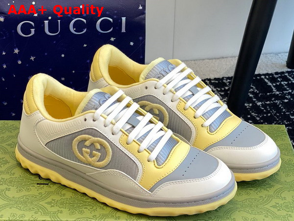 Gucci Womens Mac80 Sneaker in Off White Leather 747954 Replica