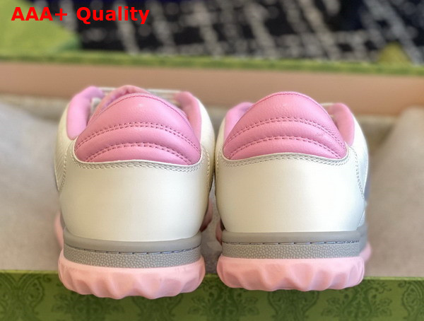 Gucci Womens Mac80 Sneaker in Off White and Pink Leather 747954 Replica