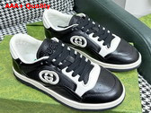 Gucci Womens Mac80 Sneakers in Black and White Leather 756815 Replica