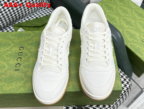 Gucci Womens Mac80 Sneakers in Off White Leather 747954 Replica