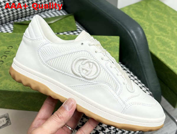 Gucci Womens Mac80 Sneakers in Off White Leather 747954 Replica