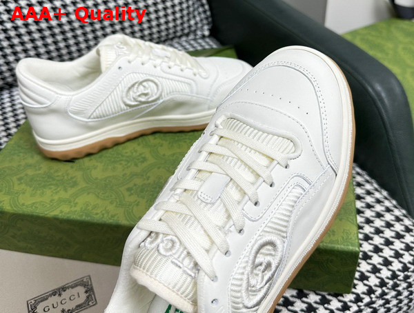 Gucci Womens Mac80 Sneakers in Off White Leather 747954 Replica