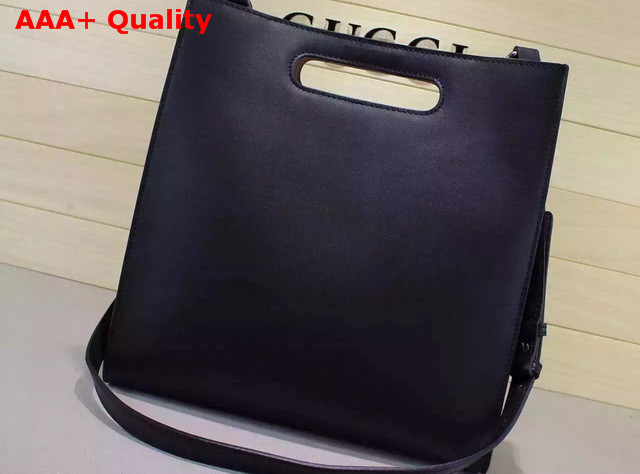 Gucci XL Leather Tote Black Leather Replica