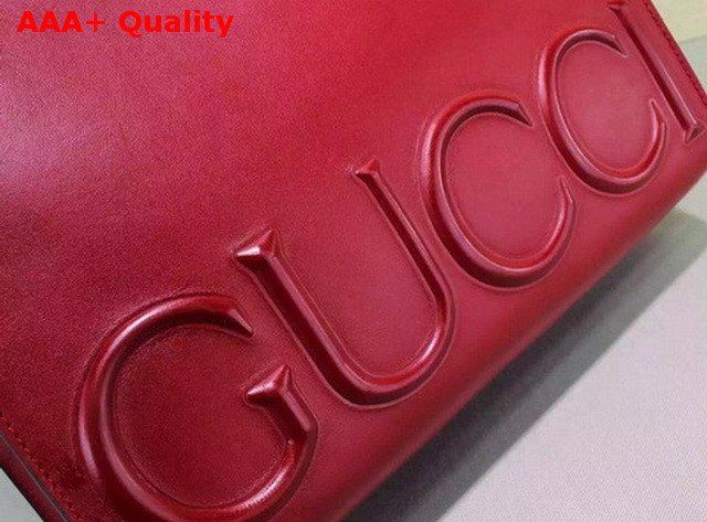 Gucci XL Leather Tote Hibiscus Red Leather Replica