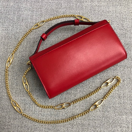 Gucci Zumi Smooth Leather Mini Bag in Hibiscus Red Smooth Leather 564718