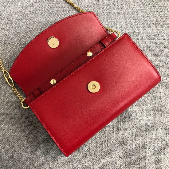 Gucci Zumi Smooth Leather Mini Bag in Hibiscus Red Smooth Leather 564718