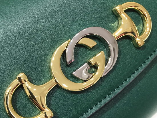 Gucci Zumi Smooth Leather Mini Shoulder Bag in Dark Green Smooth Leather 564718