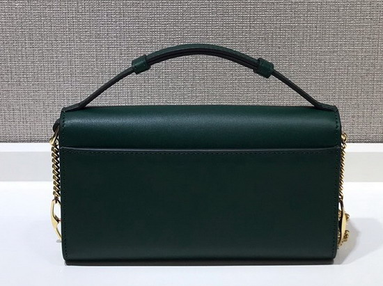 Gucci Zumi Smooth Leather Mini Shoulder Bag in Dark Green Smooth Leather 564718