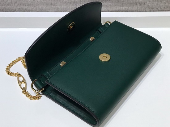 Gucci Zumi Smooth Leather Mini Shoulder Bag in Dark Green Smooth Leather 564718