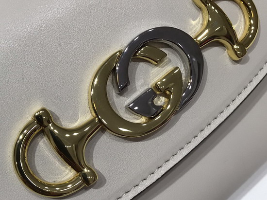 Gucci Zumi Smooth Leather Mini Shoulder Bag in White Smooth Leather 564718