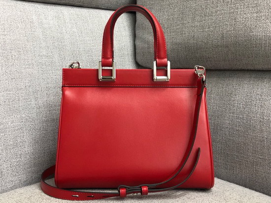 Gucci Zumi Smooth Leather Small Top Handle Bag in Red