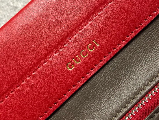 Gucci Zumi Smooth Leather Small Top Handle Bag in Red