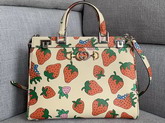 Gucci Zumi Strawberry Print Medium Top Handle Bag 564714