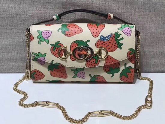 Gucci Zumi Strawberry Print Mini Bag 564718