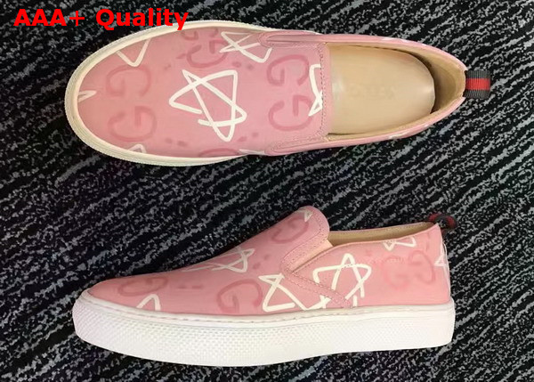 GucciGhost Print Leather Slip On Sneaker Replica