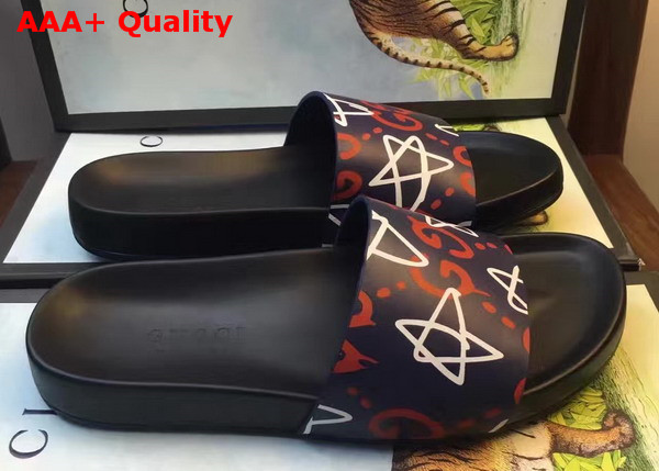 GucciGhost Slide Sandal Blue Replica