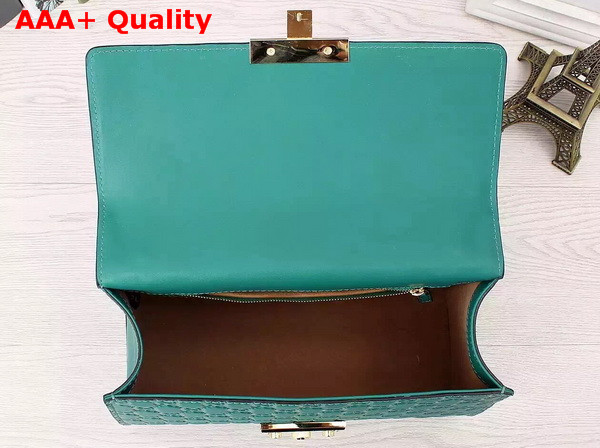 Padlock Gucci Signature Shoulder Bag In Turquoise Replica