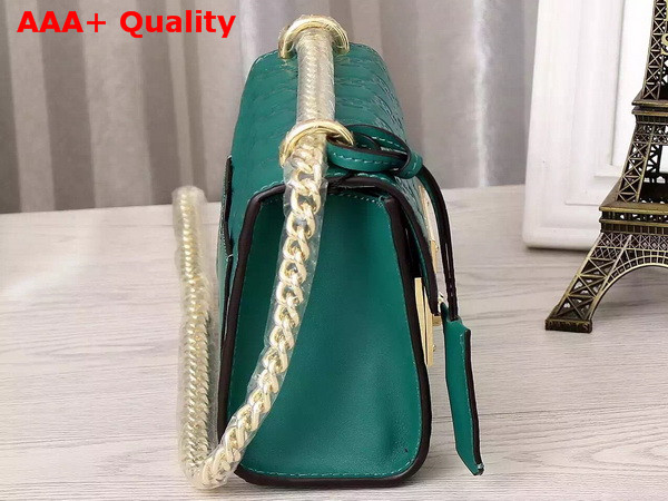 Small Padlock Gucci Signature Shoulder Bag In Emerald Green Replica