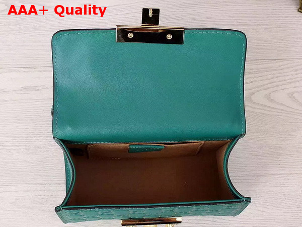 Small Padlock Gucci Signature Shoulder Bag In Emerald Green Replica