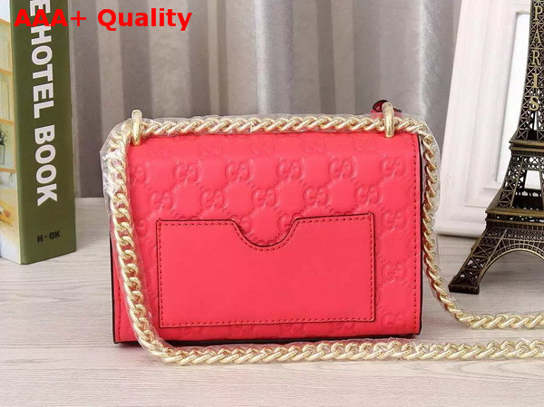 Small Padlock Gucci Signature Shoulder Bag In Pink Replica