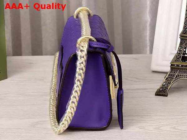 Small Padlock Gucci Signature Shoulder Bag In Purple Replica