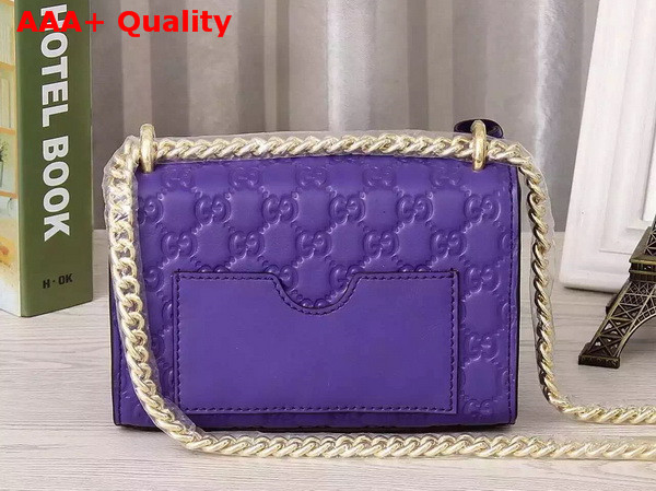 Small Padlock Gucci Signature Shoulder Bag In Purple Replica