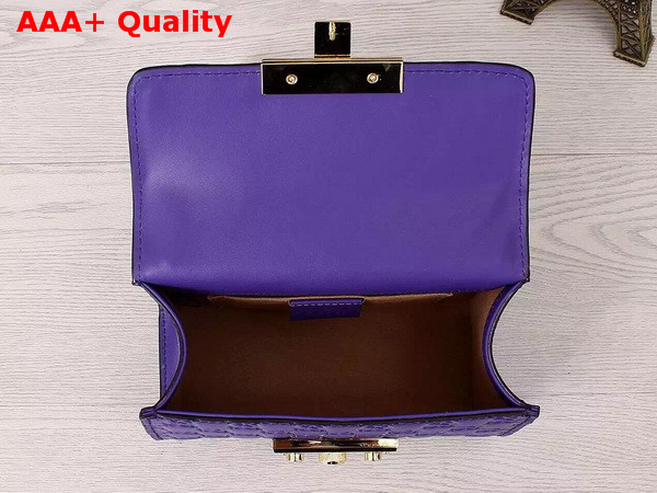 Small Padlock Gucci Signature Shoulder Bag In Purple Replica