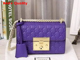 Small Padlock Gucci Signature Shoulder Bag In Purple Replica