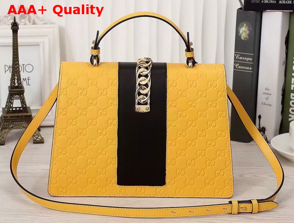 Sylvie Gucci Signature Bag Yellow Gucci Signature Leather Replica