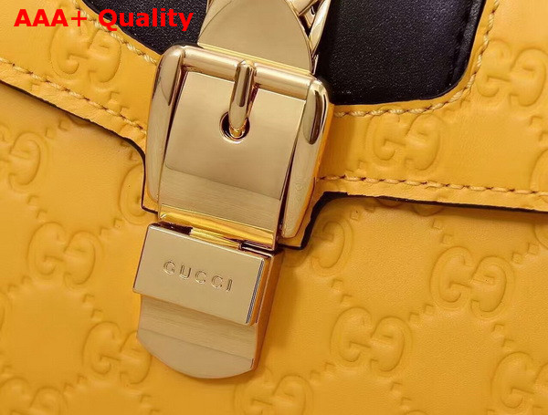 Sylvie Gucci Signature Bag Yellow Gucci Signature Leather Replica