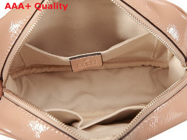 gucci soho soft patent leather disco bag in light pink 308364 Replica