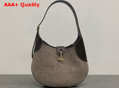 Loro Piana Bobbin Medium Hobo Bag in Brown Cotton and Linen Natural Replica