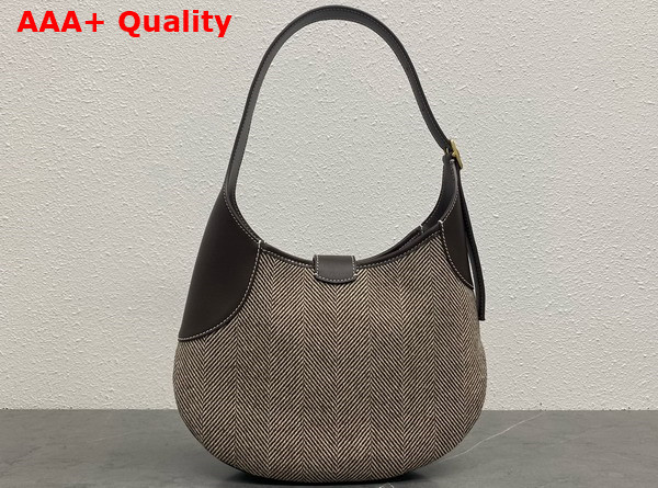 Loro Piana Bobbin Medium Hobo Bag in Brown Cotton and Linen Natural Replica