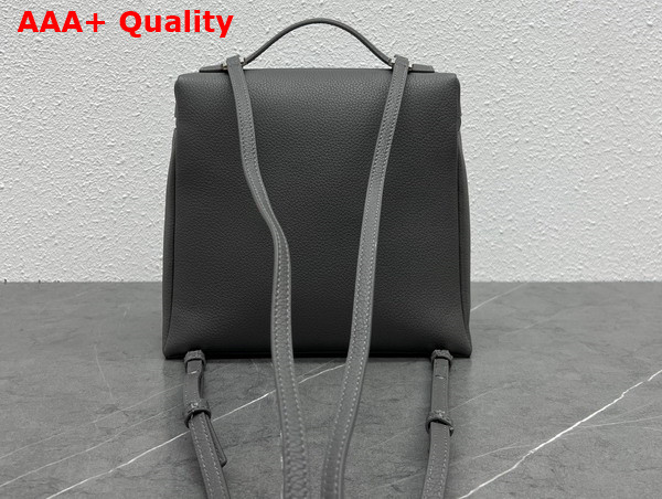 Loro Piana Extra Pocket Backpack in Dark Grey Calfskin Replica