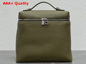 Loro Piana Extra Pocket Backpack in Khaki Green Calfskin Replica