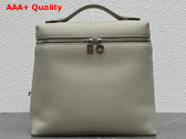 Loro Piana Extra Pocket Backpack in Pearl Grey Calfskin Replica