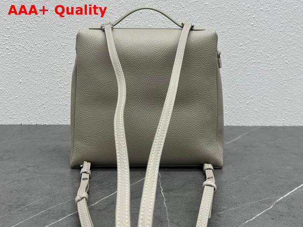 Loro Piana Extra Pocket Backpack in Pearl Grey Calfskin Replica