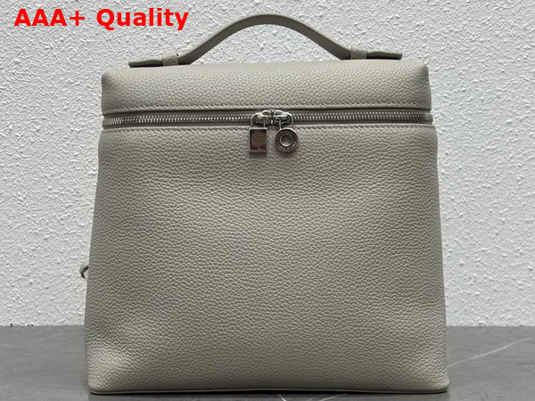 Loro Piana Extra Pocket Backpack in Pearl Grey Calfskin Replica