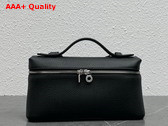 Loro Piana Extra Pocket L19 Pouch in Black Calfskin Replica