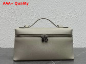 Loro Piana Extra Pocket L19 Pouch in Pearl Grey Calfskin Replica