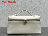 Loro Piana Extra Pocket L19 Pouch in White Calfskin Replica